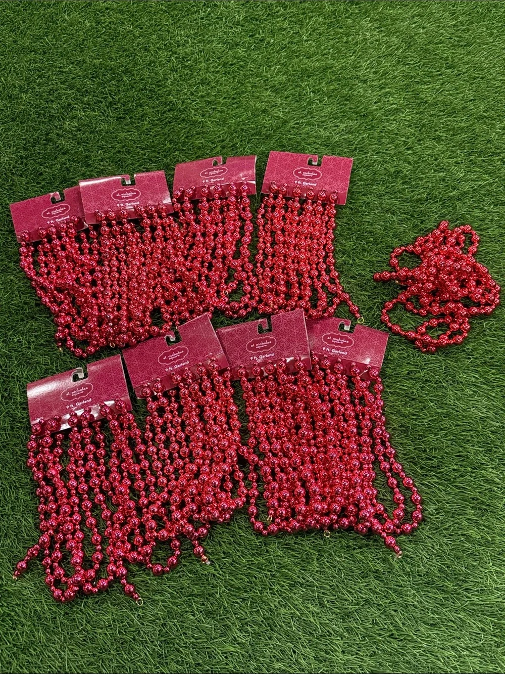 St Nicholas Square - 9 foot Bead garland - 9 strands